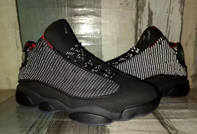 [plus-size shoes] Air @j13 Retro Black Red Blue Edition Breathable Dot Mesh Upper Vintage Basketball Shoes 29324197