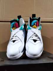 [plus-size shoes] Air Jordαn 8  Retro South Beach White Grey Teal Pink Buckle Strap Shock Absorbing Anti Slip High Top Basketball Shoes 2 colors 29247304