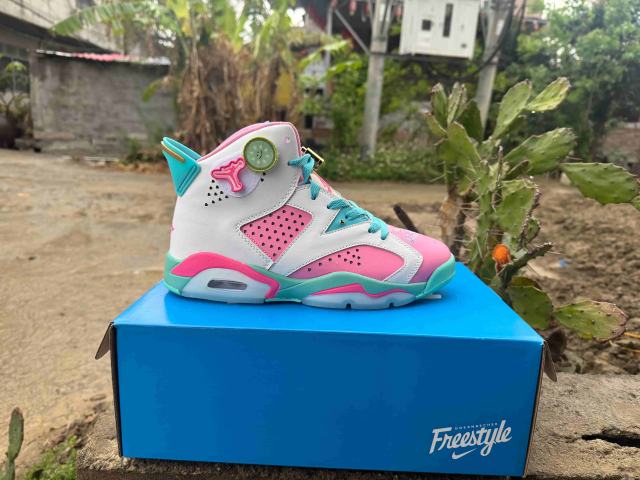[plus-size shoes] Air Jordαn 6's Doernbecher Air Cushion Detachable Patch Pink White Mint Green High Top Basketball Sneakers 29322778
