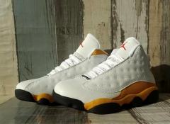 [plus-size shoes] Air @j13 Del Sol Retro OG Classic White Yellow Black Colorway 3D Leopard Eye Logo Shock Absorbing Basketball Shoes 29323929