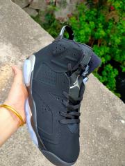 [plus-size shoes] Air Jordαn 6's  Metallic Silver Air Cushion Shock Absorbing Black Silver High Top Basketball Sneakers 29322839