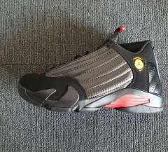 [plus-size shoes] Air Jordαn 14  Last Shot Retro Black Metallic Silver Red Mixed Material Leather Shock Absorbing Basketball Sneakers 29323924