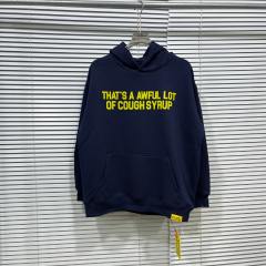 Bright Yellow Bold Block Letter Slogan Back Vertical Stacked Oversized Yellow Text Print Fleece Hoodie 29355901