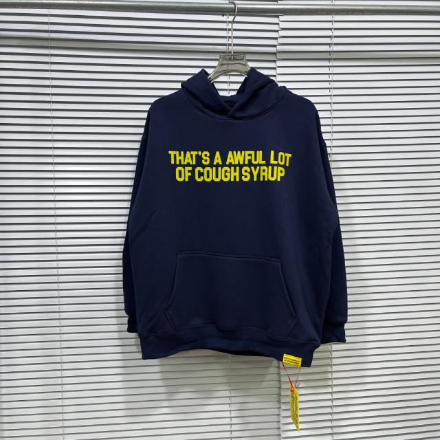 Bright Yellow Bold Block Letter Slogan Back Vertical Stacked Oversized Yellow Text Print Fleece Hoodie 29355901