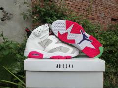 [plus-size shoes] Air Jordαn 6's Retro Air Cushion Neutral Grey Bugs Bunny White Grey Red High Top Leather Basketball Sneakers 29322910