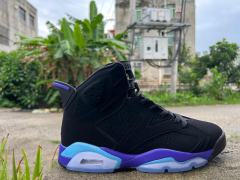 [plus-size shoes] Air Jordαn 6's Aqua Retro Black Purple Light Blue High Top Basketball Sneakers 29322789