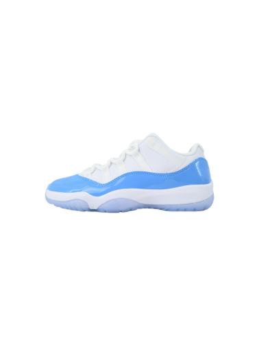 [plus-size shoes]Jordαn 11 Low-top North Carolina Blue Real Carbon Full-Grain Leather Basketball Sneakers 29030381
