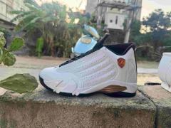 [plus-size shoes] Air Jordαn 14 Retro White Copper Black Breathable Cushioned Vintage Basketball Shoes 29323036