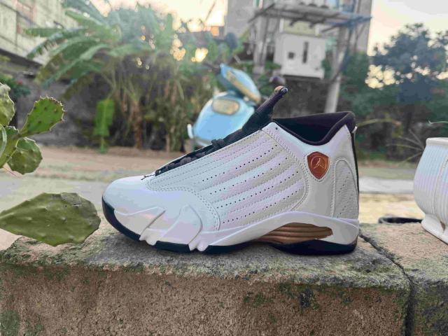 [plus-size shoes] Air Jordαn 14 Retro White Copper Black Breathable Cushioned Vintage Basketball Shoes 29323036