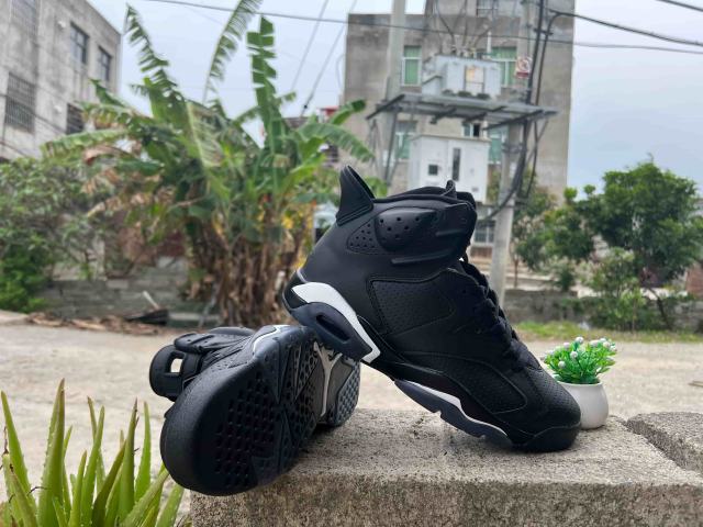 [plus-size shoes] Air Jordαn 6's Retro Air Cushion Black Cat Black White High Top Basketball Sneakers 29322781