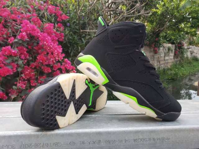 [plus-size shoes] Air Jordαn 6's Electric Green Air Cushion Shock Absorbing Black Volt Green Glow In The Dark Outsole High Top Basketball Sneakers 29322848