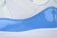 [plus-size shoes]Jordαn 11 Low-top North Carolina Blue Real Carbon Full-Grain Leather Basketball Sneakers 29030381