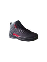 [plus-size shoes] Air Jordαn 12 Retro Bred Black Red Pebbled Leather Shock Absorbing High Top Basketball Shoes 29284147