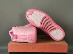 [plus-size shoes] Air Jordαn 12 Retro Monotone Full Pink Pebbled Leather Shock Absorbing High Top Basketball Shoes 29284152