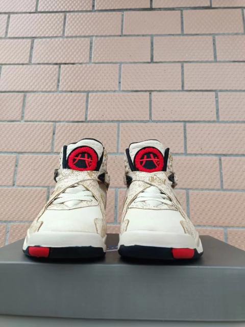 [plus-size shoes] Air Jordαn 8 Off White Splash Print Mesh & Leather Buckle Strap High Top Basketball Shoes 29247350