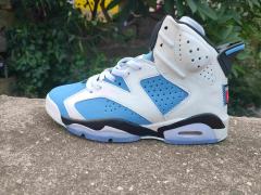 [plus-size shoes] Air Jordαn 6's Air Cushion White University Blue Black High Top Basketball Sneakers 29322853