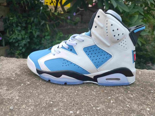 [plus-size shoes] Air Jordαn 6's Air Cushion White University Blue Black High Top Basketball Sneakers 29322853