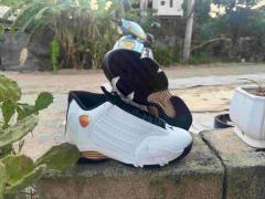 [plus-size shoes] Air Jordαn 14 Retro White Copper Black Breathable Cushioned Vintage Basketball Shoes 29323036