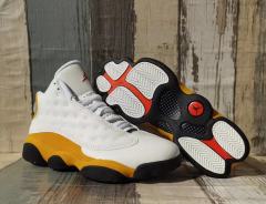 [plus-size shoes] Air @j13 Del Sol Retro OG Classic White Yellow Black Colorway 3D Leopard Eye Logo Shock Absorbing Basketball Shoes 29323929