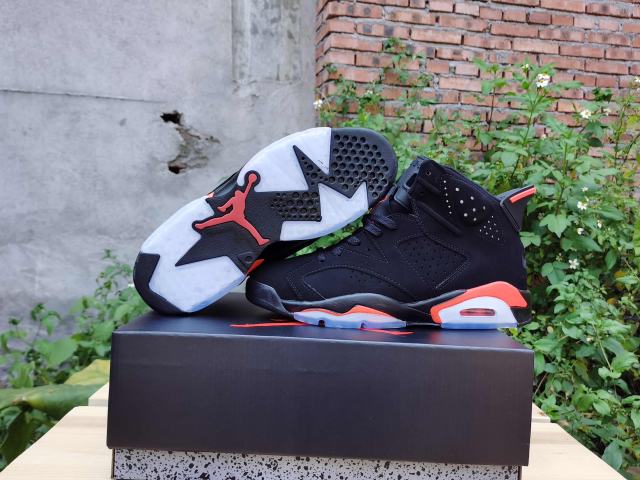 [plus-size shoes] Air Jordαn 6's Infrared Air Cushion Black Infrared Red High Top Basketball Sneakers 29322901