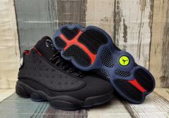 [plus-size shoes] Air @j13 Retro Black Red Blue Edition Breathable Dot Mesh Upper Vintage Basketball Shoes 29324197