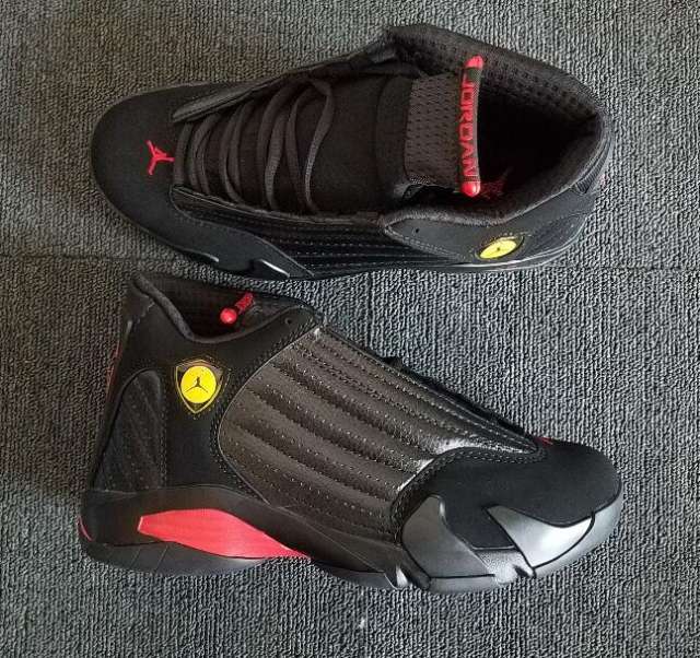 [plus-size shoes] Air Jordαn 14  Last Shot Retro Black Metallic Silver Red Mixed Material Leather Shock Absorbing Basketball Sneakers 29323924
