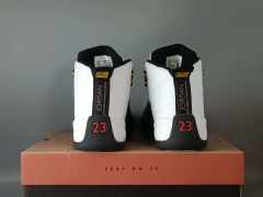 [plus-size shoes] Air Jordαn 12 White Black Gold Stingray Leather Shock Absorbing High Top Basketball Shoes 29284160