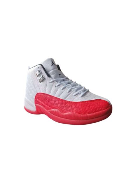 [plus-size shoes] Air Jordαn 12  Retro White Varsity Red Stingray Toe Pebbled Leather Shock Absorbing High Top Basketball Shoes 29284155