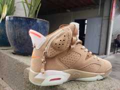 [plus-size shoes] Air Jordαn 6's British Khaki Side Pocket Air Cushion Shock Absorbing Khaki Suede High Top Basketball Sneakers 29322822