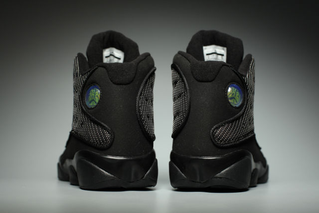 [plus-size shoes] Air @j13 Retro 3M Black Cat Black Unisex GS Mid-Top Basketball Shoes 29324253