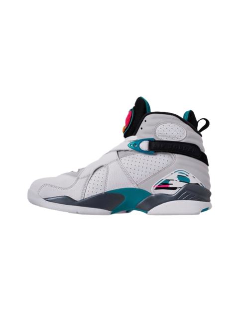 [plus-size shoes] Air Jordαn 8  Retro South Beach White Grey Teal Pink Buckle Strap Shock Absorbing Anti Slip High Top Basketball Shoes 2 colors 29247304