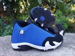[plus-size shoes] Air Jordαn 14 Retro Low Laney Anti-slip Lightweight Men's Black and Blue Vintage Basketball Shoes 29323012