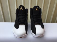 [plus-size shoes] Air Jordαn 13 Retro Black White Gum GS Unisex Black and White Mid-top Basketball Shoes 29323942