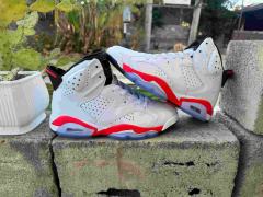 [plus-size shoes] Air Jordαn 6's Retro Air Cushion Shock Absorbing White Infrared Red Black High Top Leather Basketball Sneakers 29322741
