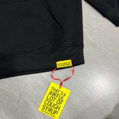 Worn Out White Slogan Print Back Vertical Smoke Distorted Letter Dual Side All Over Print Fleece Hoodie 29355897