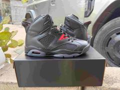 [plus-size shoes] Air Jordαn 6's BIN 23 Black Red Transparent Outsole High Top Basketball 29322797