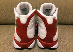 [plus-size shoes] Air @j13 Grey Toe White Red High Top Slip Resistant Shock Absorbing Basketball Sneakers 29284020