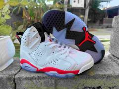 [plus-size shoes] Air Jordαn 6's Retro Air Cushion Shock Absorbing White Infrared Red Black High Top Leather Basketball Sneakers 29322741