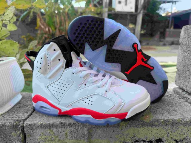 [plus-size shoes] Air Jordαn 6's Retro Air Cushion Shock Absorbing White Infrared Red Black High Top Leather Basketball Sneakers 29322741