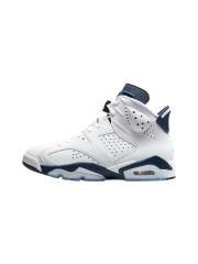 [plus-size shoes] Air Jordαn 6's Jmidnight navy Retro Air Cushion White Navy Blue Crystal Clear Outsole High Top Basketball Sneakers 29322817