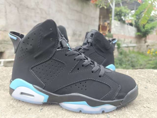 [plus-size shoes] Air Jordαn 6's Retro Classic Street Style Breathable Perforated Black UNC Blue Transparent Outsole Casual Sports Shoes 29322768