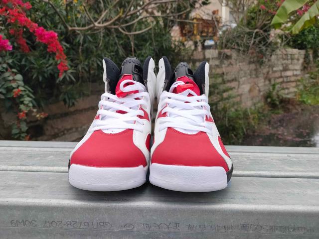 [plus-size shoes] Air Jordαn 6's Retro Retro Carmine Air Cushion White Red Black Crystal Clear Outsole High Top Basketball Sneakers 29322813