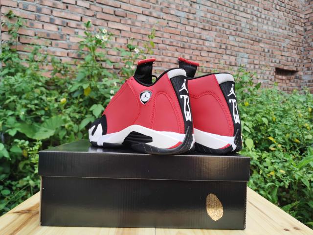 [plus-size shoes] Air Jordαn 14 Retro Gym Red Bulls Men's Black and Red Mid-Top Vintage Basketball Shoes 29323034