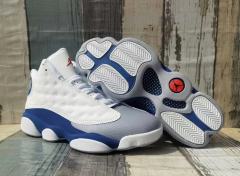 [plus-size shoes] Air @j13 Retro  French Blue  Men's French Blue Mid-Top Vintage Basketball Shoes 29323967