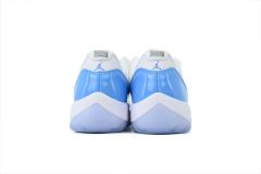 [plus-size shoes]Jordαn 11 Low-top North Carolina Blue Real Carbon Full-Grain Leather Basketball Sneakers 29030381