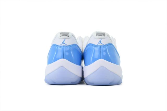 [plus-size shoes]Jordαn 11 Low-top North Carolina Blue Real Carbon Full-Grain Leather Basketball Sneakers 29030381