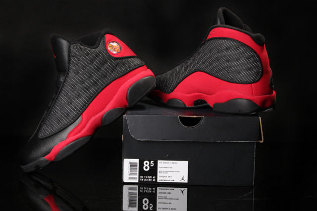 [plus-size shoes] Air @j13 Retro Bred Black Red 3M Reflective Mesh Pebbled Leather Shock Absorbing High Top Basketball Shoes 29284036