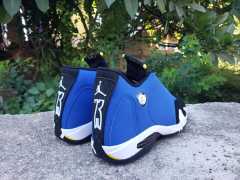 [plus-size shoes] Air Jordαn 14 Retro Low Laney Anti-slip Lightweight Men's Black and Blue Vintage Basketball Shoes 29323012