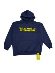 Bright Yellow Bold Block Letter Slogan Back Vertical Stacked Oversized Yellow Text Print Fleece Hoodie 29355901