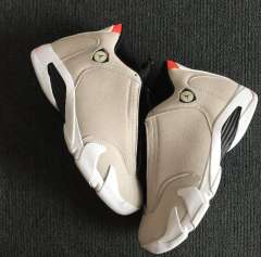 [plus-size shoes] Air Jordαn 14 Desert Sand Two-Layer Suede Anti-Slip Lightweight Desert Gray Mid-Top Vintage Basketball Shoes 29322932